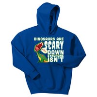 Funny Down Syndrome Awareness Dinosaurs Kids Hoodie