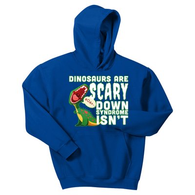 Funny Down Syndrome Awareness Dinosaurs Kids Hoodie