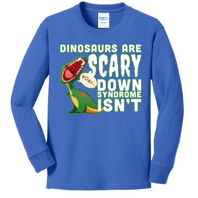 Funny Down Syndrome Awareness Dinosaurs Kids Long Sleeve Shirt