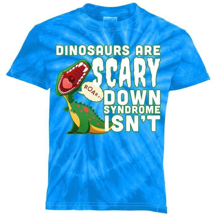 Funny Down Syndrome Awareness Dinosaurs Kids Tie-Dye T-Shirt