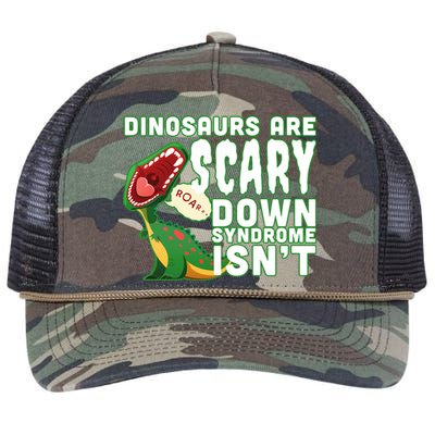 Funny Down Syndrome Awareness Dinosaurs Retro Rope Trucker Hat Cap