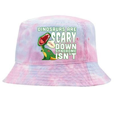 Funny Down Syndrome Awareness Dinosaurs Tie-Dyed Bucket Hat