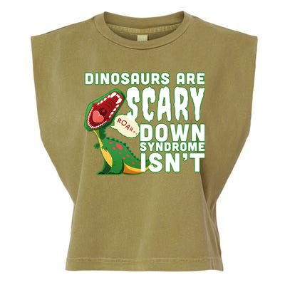 Funny Down Syndrome Awareness Dinosaurs Garment-Dyed Women's Muscle Tee