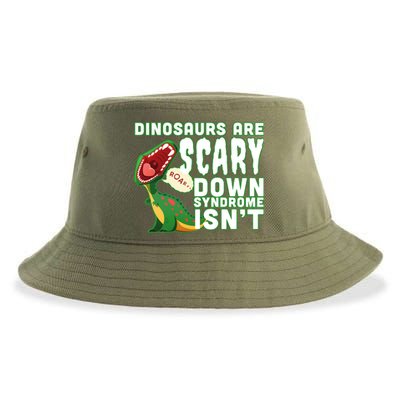 Funny Down Syndrome Awareness Dinosaurs Sustainable Bucket Hat