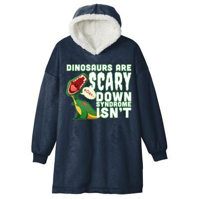 Funny Down Syndrome Awareness Dinosaurs Hooded Wearable Blanket