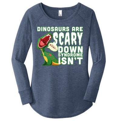 Funny Down Syndrome Awareness Dinosaurs Women's Perfect Tri Tunic Long Sleeve Shirt