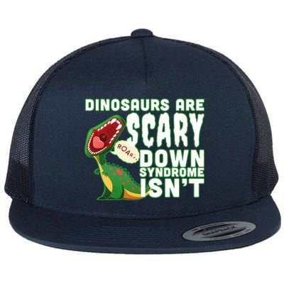 Funny Down Syndrome Awareness Dinosaurs Flat Bill Trucker Hat