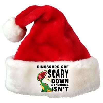 Funny Down Syndrome Awareness Dinosaurs Premium Christmas Santa Hat