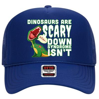 Funny Down Syndrome Awareness Dinosaurs High Crown Mesh Back Trucker Hat