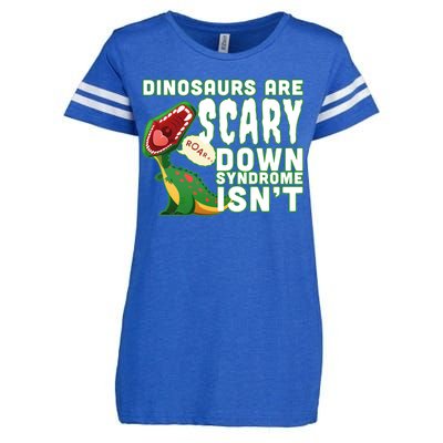 Funny Down Syndrome Awareness Dinosaurs Enza Ladies Jersey Football T-Shirt