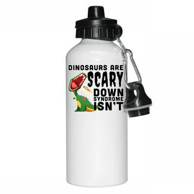 Funny Down Syndrome Awareness Dinosaurs Aluminum Water Bottle