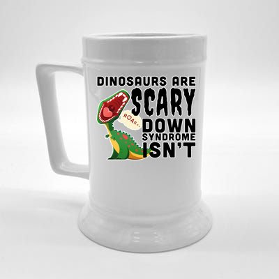 Funny Down Syndrome Awareness Dinosaurs Beer Stein