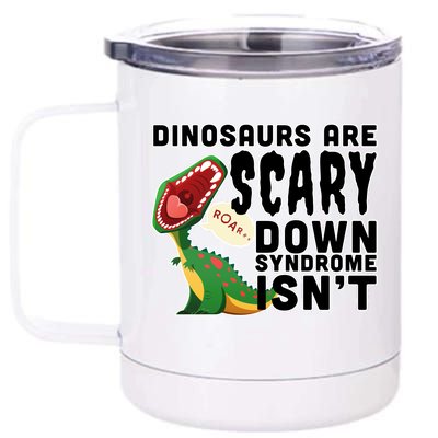 Funny Down Syndrome Awareness Dinosaurs 12 oz Stainless Steel Tumbler Cup