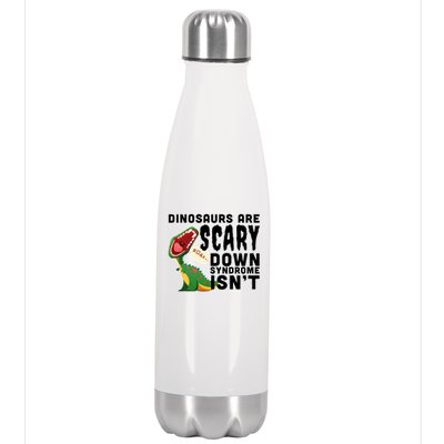 Funny Down Syndrome Awareness Dinosaurs Stainless Steel Insulated Water Bottle