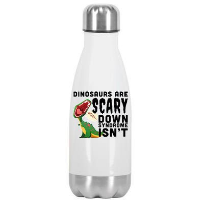 Funny Down Syndrome Awareness Dinosaurs Stainless Steel Insulated Water Bottle