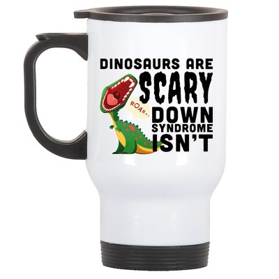 Funny Down Syndrome Awareness Dinosaurs Stainless Steel Travel Mug