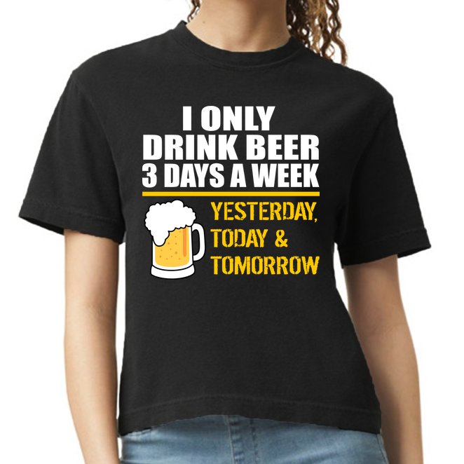 Funny Drink Beer 3 Days a Week Comfort Colors Boxy T-Shirt