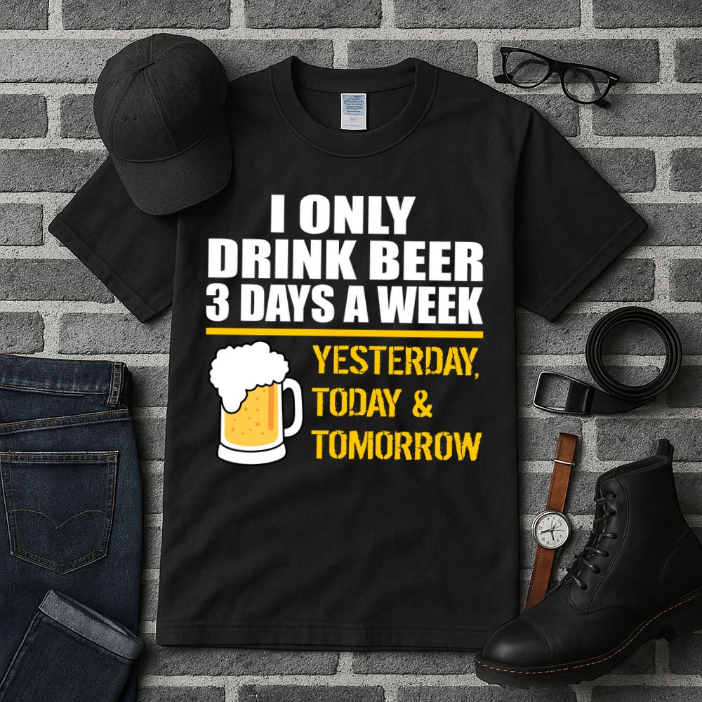 Funny Drink Beer 3 Days a Week Tall T-Shirt