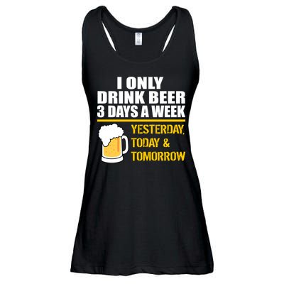 Funny Drink Beer 3 Days a Week Ladies Essential Flowy Tank