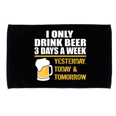 Funny Drink Beer 3 Days a Week Microfiber Hand Towel