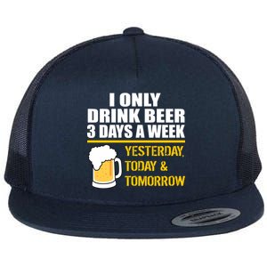 Funny Drink Beer 3 Days a Week Flat Bill Trucker Hat