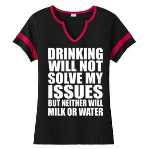 Funny Drinking Ladies Halftime Notch Neck Tee