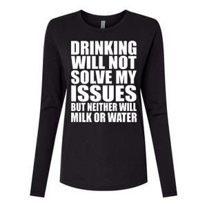 Funny Drinking Womens Cotton Relaxed Long Sleeve T-Shirt