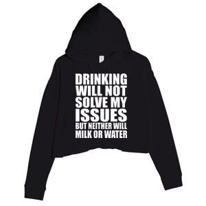 Funny Drinking Crop Fleece Hoodie