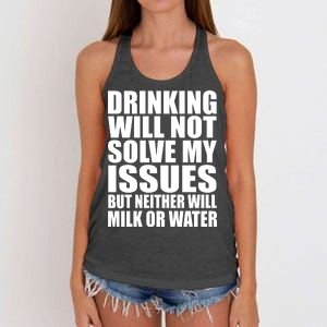 Funny Drinking Women's Knotted Racerback Tank