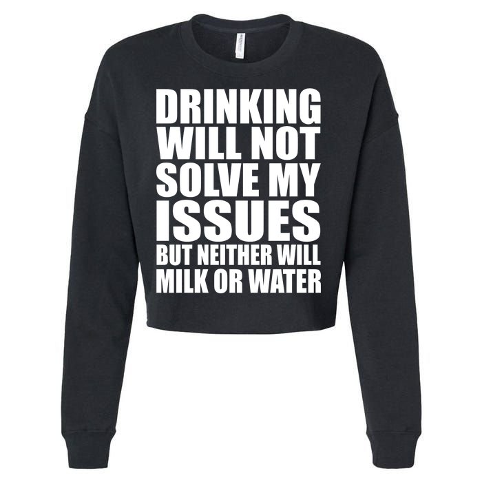 Funny Drinking Cropped Pullover Crew