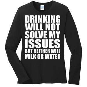 Funny Drinking Ladies Long Sleeve Shirt