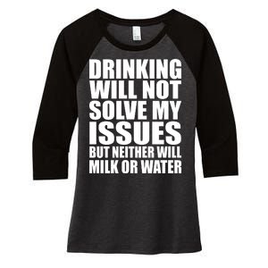 Funny Drinking Women's Tri-Blend 3/4-Sleeve Raglan Shirt