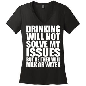 Funny Drinking Women's V-Neck T-Shirt