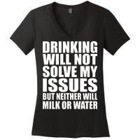 Funny Drinking Women's V-Neck T-Shirt