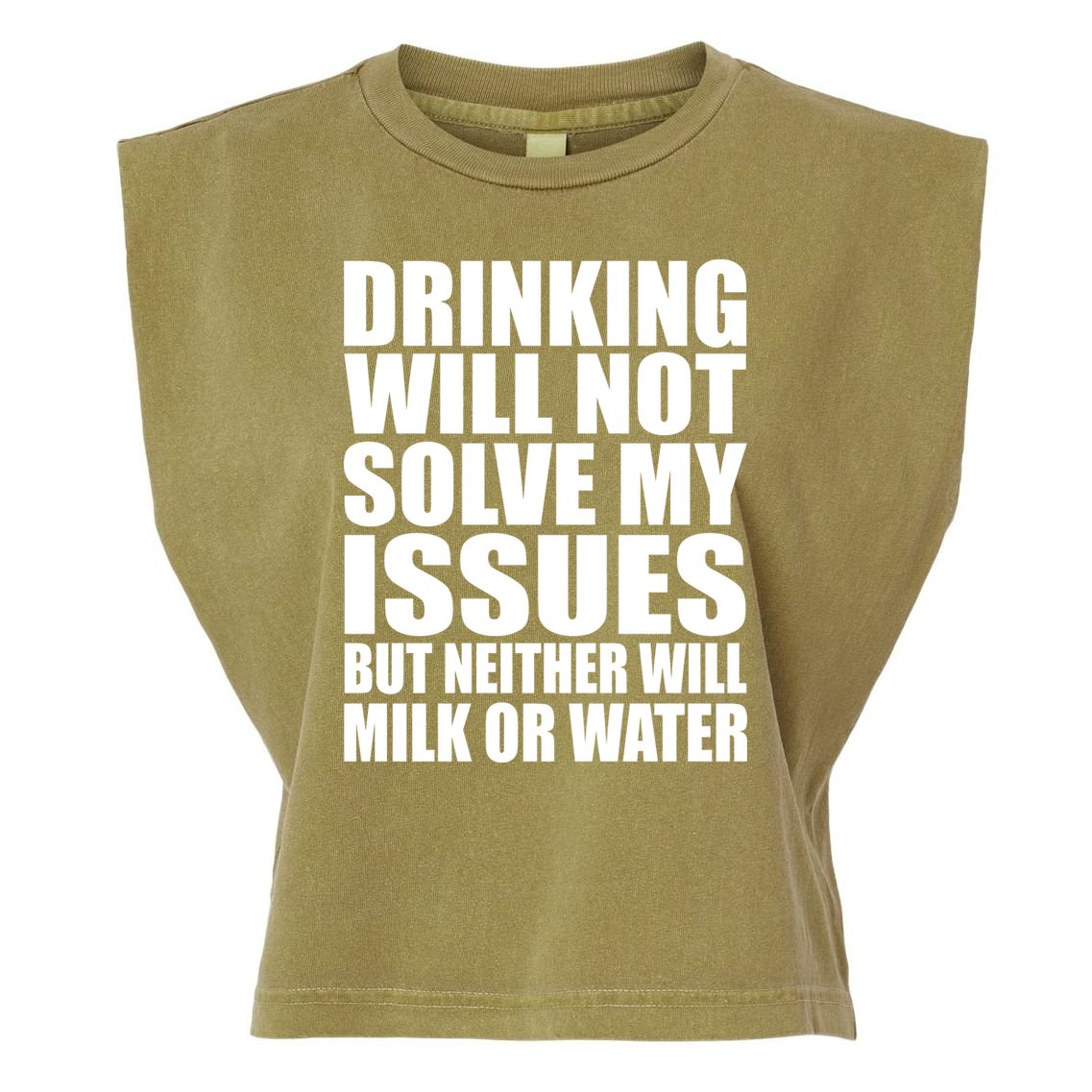 Funny Drinking Garment-Dyed Women's Muscle Tee
