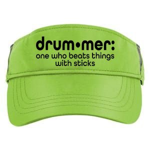 Funny Drummer Definition Beats With Sticks Adult Drive Performance Visor