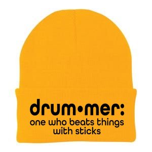 Funny Drummer Definition Beats With Sticks Knit Cap Winter Beanie