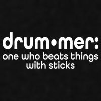 Funny Drummer Definition Beats With Sticks Ladies PosiCharge Tri-Blend Wicking Tank