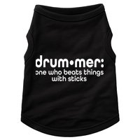 Funny Drummer Definition Beats With Sticks Doggie Tank