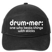 Funny Drummer Definition Beats With Sticks 7-Panel Snapback Hat