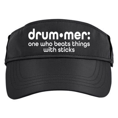 Funny Drummer Definition Beats With Sticks Adult Drive Performance Visor