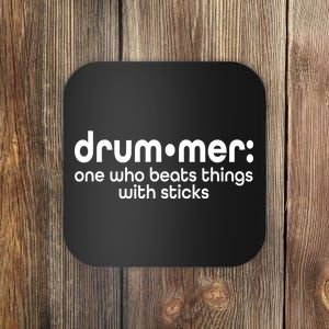 Funny Drummer Definition Beats With Sticks Coaster