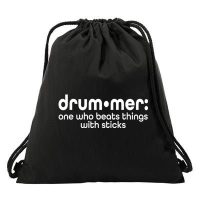 Funny Drummer Definition Beats With Sticks Drawstring Bag