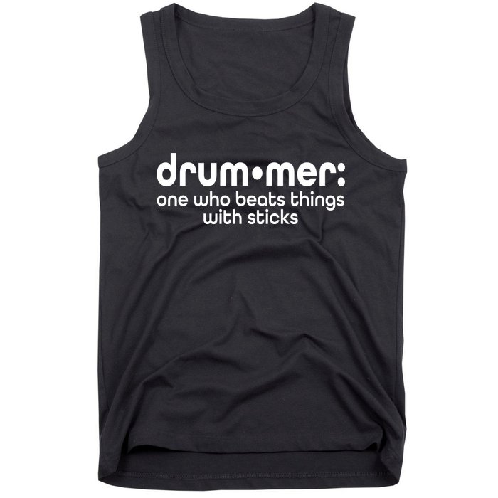 Funny Drummer Definition Beats With Sticks Tank Top