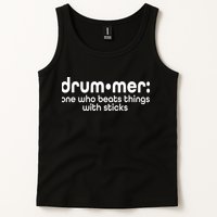 Funny Drummer Definition Beats With Sticks Tank Top