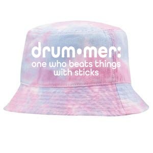 Funny Drummer Definition Beats With Sticks Tie-Dyed Bucket Hat