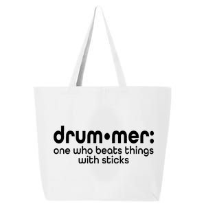 Funny Drummer Definition Beats With Sticks 25L Jumbo Tote