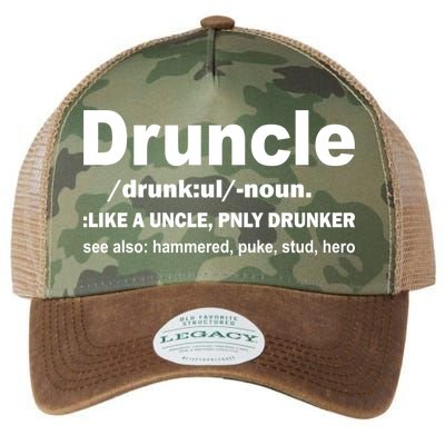 Funny Drunk Uncle Druncle Definition Legacy Tie Dye Trucker Hat