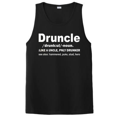 Funny Drunk Uncle Druncle Definition PosiCharge Competitor Tank