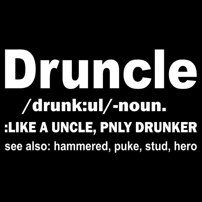 Funny Drunk Uncle Druncle Definition Cropped Pullover Crew